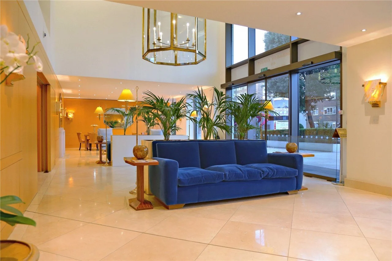 St John's Wood apartment entrance lobby with seating