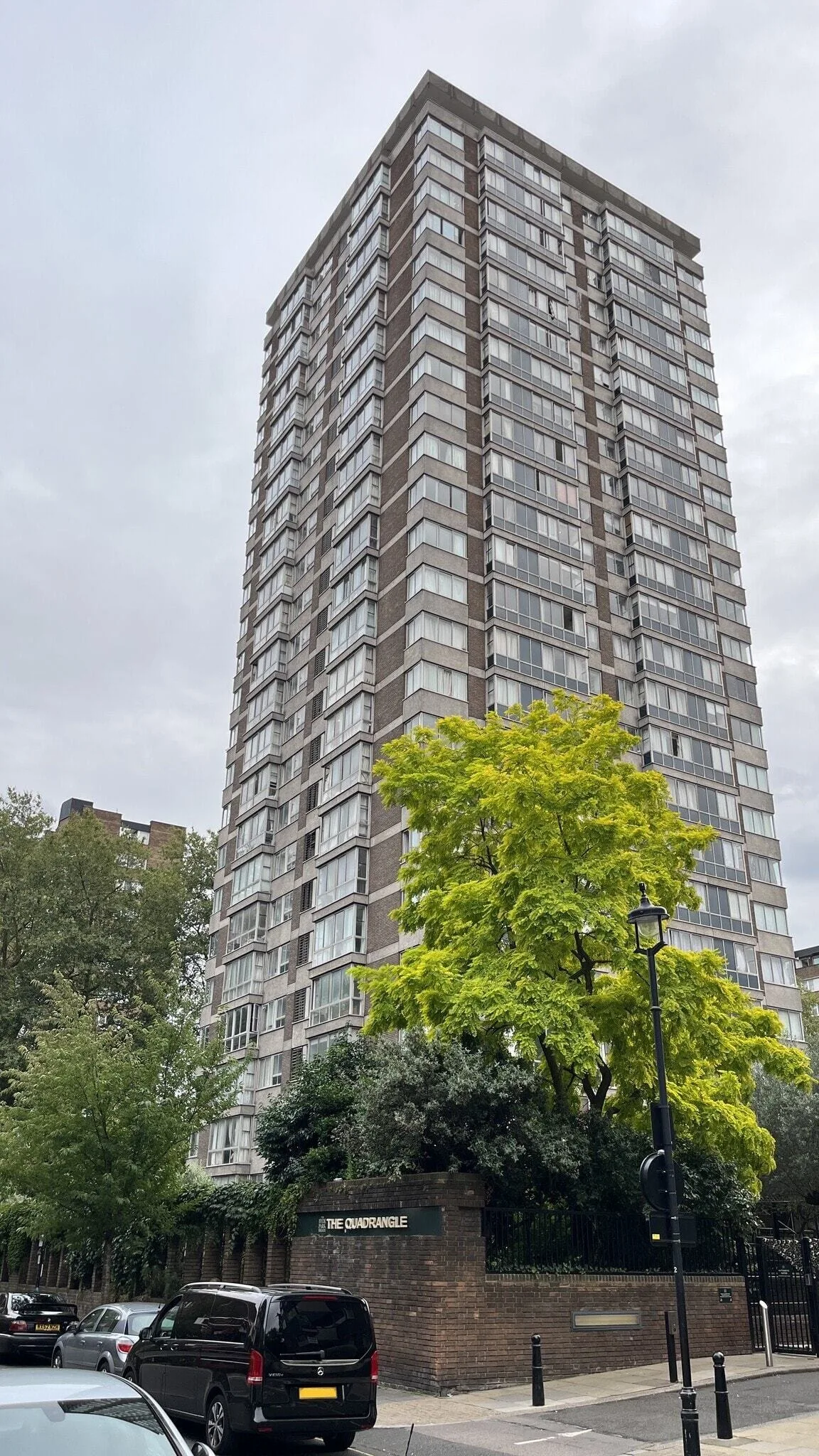Hyde Park apartment building seen from the street