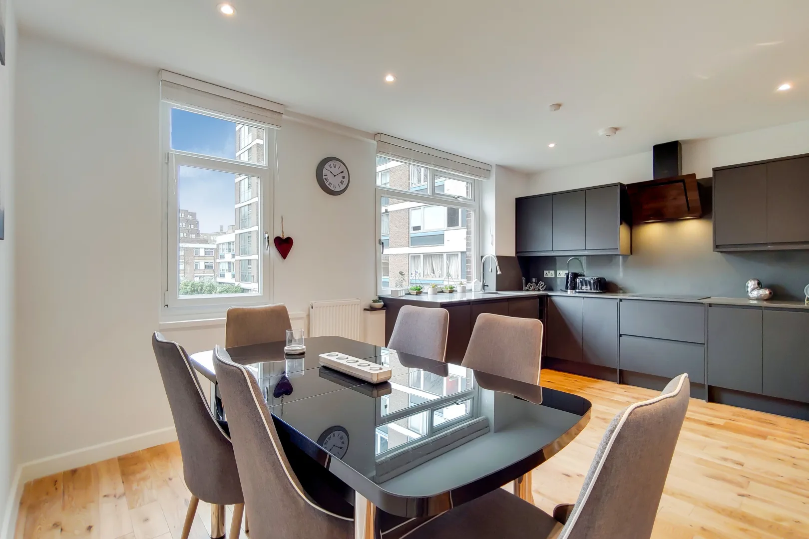 Hyde Park house kitchen and dining area